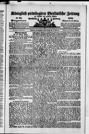 Königlich privilegirte Berlinische Zeitung von Staats- und gelehrten Sachen on Feb 28, 1894