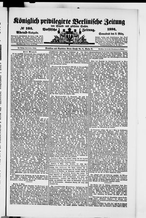 Königlich privilegirte Berlinische Zeitung von Staats- und gelehrten Sachen vom 03.03.1894