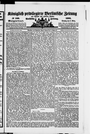 Königlich privilegirte Berlinische Zeitung von Staats- und gelehrten Sachen vom 06.03.1894