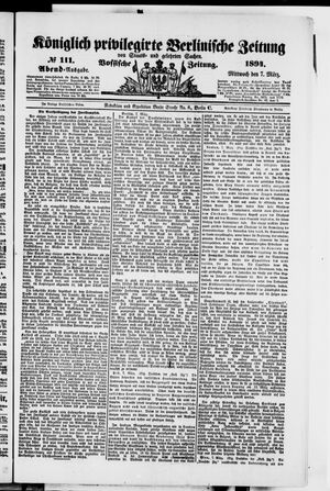 Königlich privilegirte Berlinische Zeitung von Staats- und gelehrten Sachen vom 07.03.1894