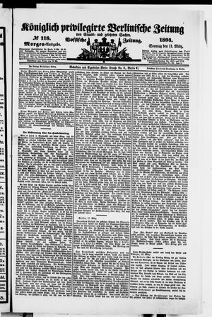 Königlich privilegirte Berlinische Zeitung von Staats- und gelehrten Sachen vom 11.03.1894