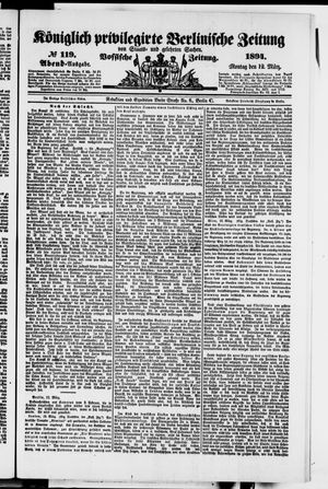 Königlich privilegirte Berlinische Zeitung von Staats- und gelehrten Sachen vom 12.03.1894