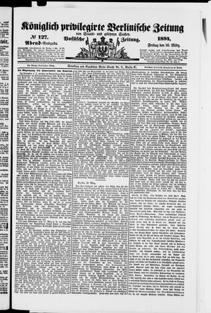 Königlich privilegirte Berlinische Zeitung von Staats- und gelehrten Sachen vom 16.03.1894
