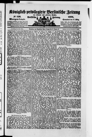 Königlich privilegirte Berlinische Zeitung von Staats- und gelehrten Sachen on Mar 17, 1894