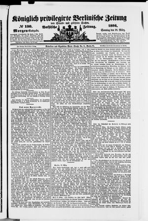Königlich privilegirte Berlinische Zeitung von Staats- und gelehrten Sachen vom 18.03.1894
