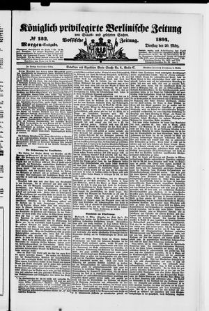 Königlich privilegirte Berlinische Zeitung von Staats- und gelehrten Sachen vom 20.03.1894