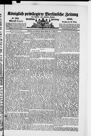 Königlich privilegirte Berlinische Zeitung von Staats- und gelehrten Sachen vom 20.03.1894