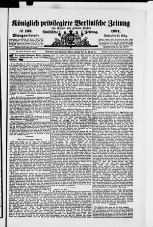 Königlich privilegirte Berlinische Zeitung von Staats- und gelehrten Sachen on Mar 23, 1894