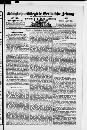 Königlich privilegirte Berlinische Zeitung von Staats- und gelehrten Sachen on Mar 28, 1894