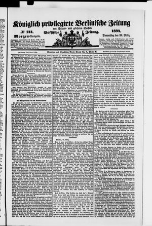 Königlich privilegirte Berlinische Zeitung von Staats- und gelehrten Sachen on Mar 29, 1894