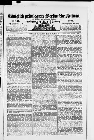 Königlich privilegirte Berlinische Zeitung von Staats- und gelehrten Sachen vom 29.03.1894