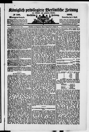 Königlich privilegirte Berlinische Zeitung von Staats- und gelehrten Sachen on Apr 5, 1894