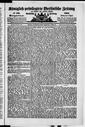 Königlich privilegirte Berlinische Zeitung von Staats- und gelehrten Sachen vom 06.04.1894