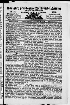 Königlich privilegirte Berlinische Zeitung von Staats- und gelehrten Sachen on Apr 10, 1894