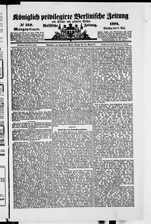 Königlich privilegirte Berlinische Zeitung von Staats- und gelehrten Sachen on May 8, 1894