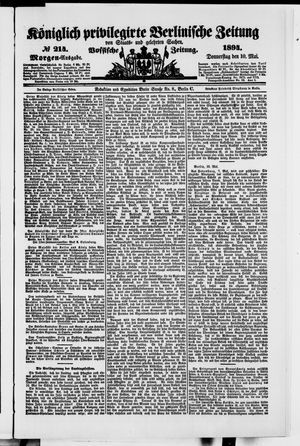 Königlich privilegirte Berlinische Zeitung von Staats- und gelehrten Sachen vom 10.05.1894