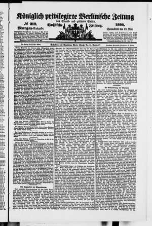 Königlich privilegirte Berlinische Zeitung von Staats- und gelehrten Sachen vom 12.05.1894