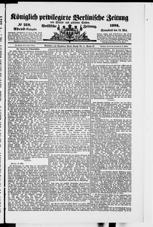 Königlich privilegirte Berlinische Zeitung von Staats- und gelehrten Sachen vom 12.05.1894
