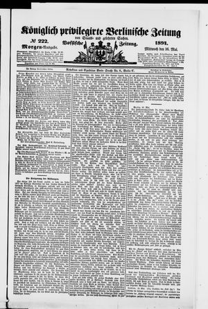 Königlich privilegirte Berlinische Zeitung von Staats- und gelehrten Sachen vom 16.05.1894