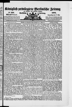 Königlich privilegirte Berlinische Zeitung von Staats- und gelehrten Sachen vom 17.05.1894