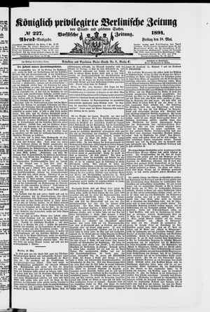Königlich privilegirte Berlinische Zeitung von Staats- und gelehrten Sachen vom 18.05.1894