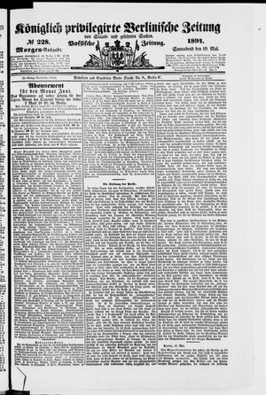 Königlich privilegirte Berlinische Zeitung von Staats- und gelehrten Sachen vom 19.05.1894