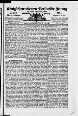Königlich privilegirte Berlinische Zeitung von Staats- und gelehrten Sachen on May 20, 1894