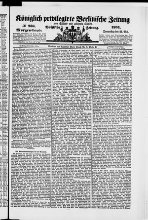 Königlich privilegirte Berlinische Zeitung von Staats- und gelehrten Sachen on May 24, 1894