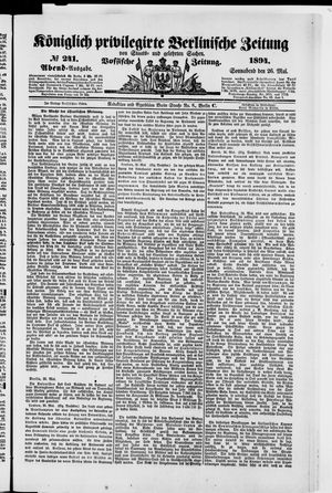 Königlich privilegirte Berlinische Zeitung von Staats- und gelehrten Sachen on May 26, 1894