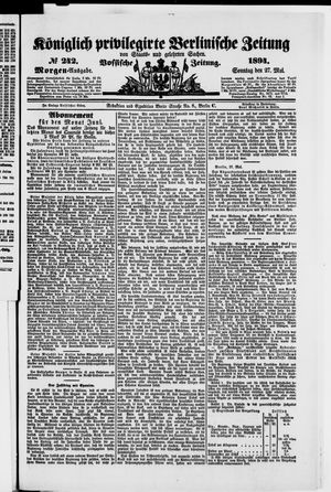 Königlich privilegirte Berlinische Zeitung von Staats- und gelehrten Sachen vom 27.05.1894