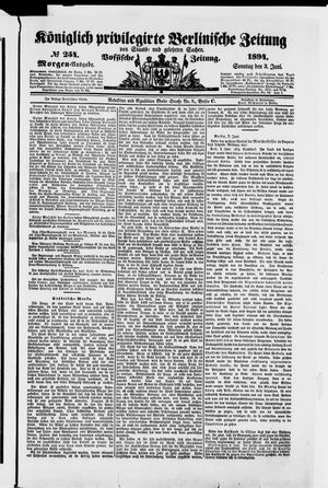 Königlich privilegirte Berlinische Zeitung von Staats- und gelehrten Sachen vom 03.06.1894