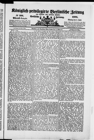 Königlich privilegirte Berlinische Zeitung von Staats- und gelehrten Sachen vom 04.06.1894