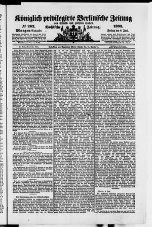 Königlich privilegirte Berlinische Zeitung von Staats- und gelehrten Sachen vom 08.06.1894