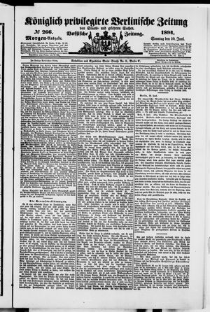Königlich privilegirte Berlinische Zeitung von Staats- und gelehrten Sachen vom 10.06.1894