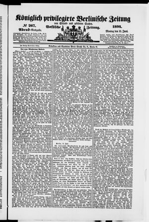 Königlich privilegirte Berlinische Zeitung von Staats- und gelehrten Sachen on Jun 11, 1894