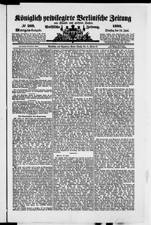 Königlich privilegirte Berlinische Zeitung von Staats- und gelehrten Sachen vom 12.06.1894