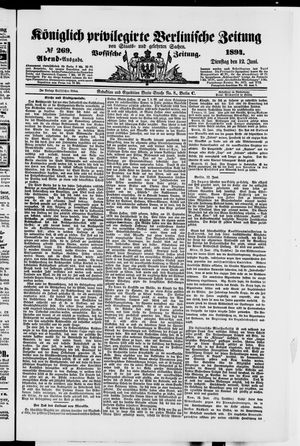 Königlich privilegirte Berlinische Zeitung von Staats- und gelehrten Sachen vom 12.06.1894