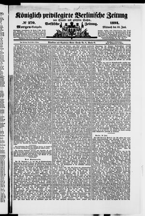 Königlich privilegirte Berlinische Zeitung von Staats- und gelehrten Sachen on Jun 13, 1894