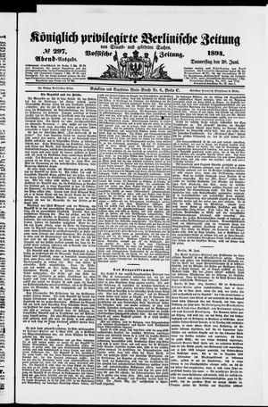 Königlich privilegirte Berlinische Zeitung von Staats- und gelehrten Sachen on Jun 28, 1894