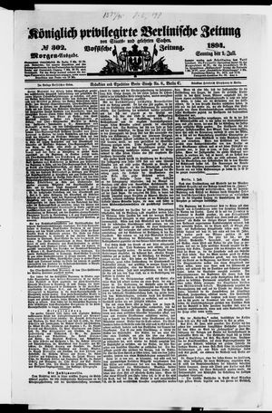 Königlich privilegirte Berlinische Zeitung von Staats- und gelehrten Sachen on Jul 1, 1894