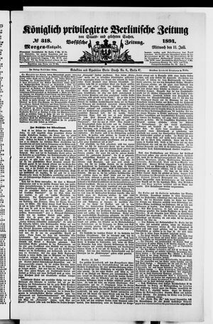 Königlich privilegirte Berlinische Zeitung von Staats- und gelehrten Sachen vom 11.07.1894