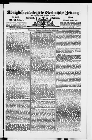 Königlich privilegirte Berlinische Zeitung von Staats- und gelehrten Sachen vom 11.07.1894