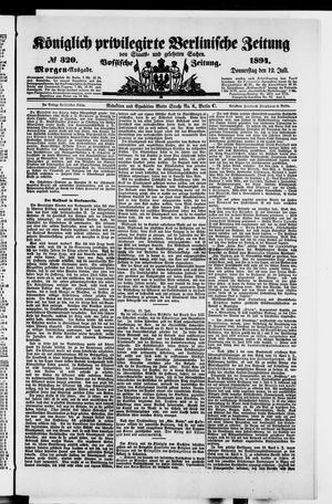 Königlich privilegirte Berlinische Zeitung von Staats- und gelehrten Sachen vom 12.07.1894