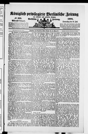 Königlich privilegirte Berlinische Zeitung von Staats- und gelehrten Sachen vom 12.07.1894