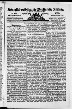 Königlich privilegirte Berlinische Zeitung von Staats- und gelehrten Sachen vom 21.07.1894