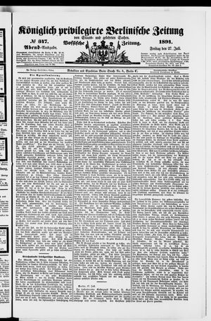 Königlich privilegirte Berlinische Zeitung von Staats- und gelehrten Sachen vom 27.07.1894