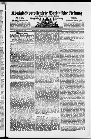 Königlich privilegirte Berlinische Zeitung von Staats- und gelehrten Sachen vom 28.07.1894