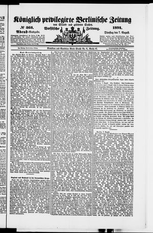 Königlich privilegirte Berlinische Zeitung von Staats- und gelehrten Sachen vom 07.08.1894
