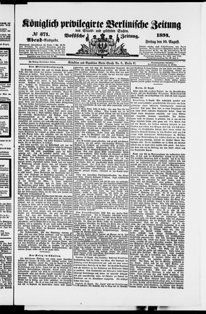 Königlich privilegirte Berlinische Zeitung von Staats- und gelehrten Sachen vom 10.08.1894