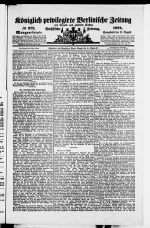 Königlich privilegirte Berlinische Zeitung von Staats- und gelehrten Sachen vom 11.08.1894